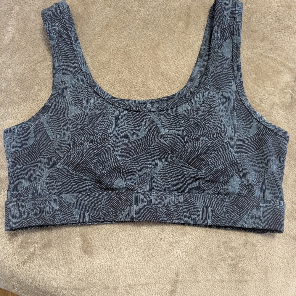 ZYIA Blue/Gray Sports Bra Moisture-Wicking